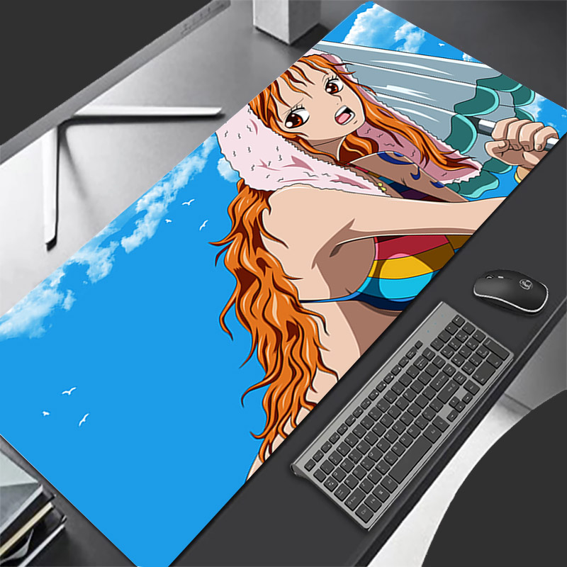 Pc Gaming Simulator - แผ่นรองเมาส์ลายวันพีซ ทนทาน อุปกรณ์เสริมสำหรับเล่นเกม อนิเมะ แผ่นรองโต๊ะคอมพิวเตอร์ขนาดใหญ่ XXL
