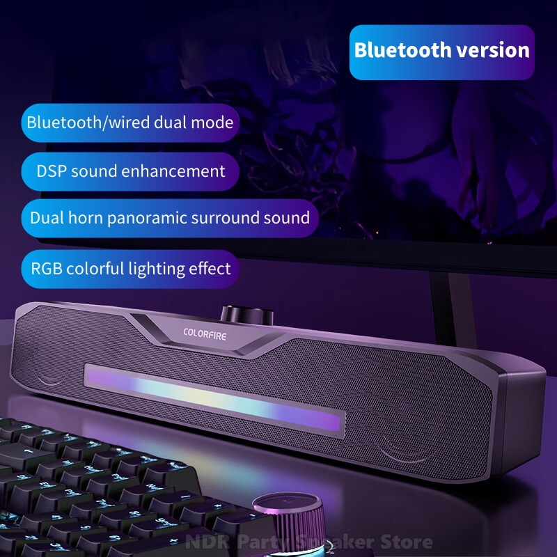 Pc Gaming Cost - ลำโพงเกมมิ่งแบบเสียบสาย/บลูทูธสำหรับคอมพิวเตอร์ตั้งโต๊ะ ใช้พลังงานจาก USB ราคาประหยัด ขายดี พร้อมไฟ