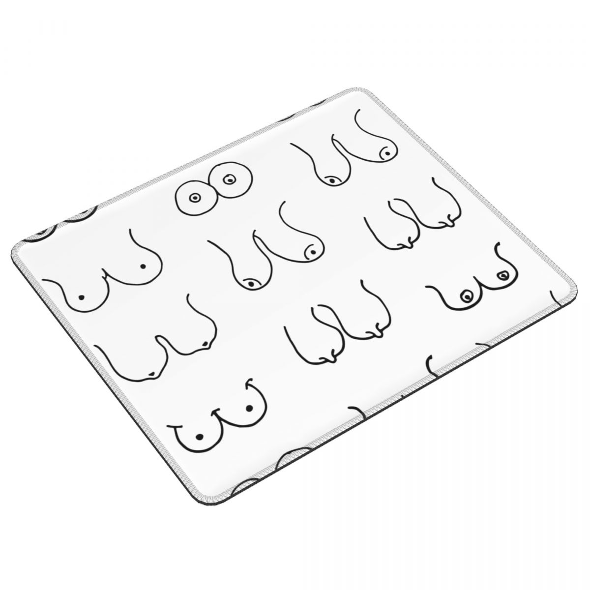 Pc Gaming Drawing - แผ่นรองเมาส์ลายหน้าอกสีดำขาว สำหรับคอมพิวเตอร์ คีย์บอร์ด เมาส์ เกมมิ่ง พีซี