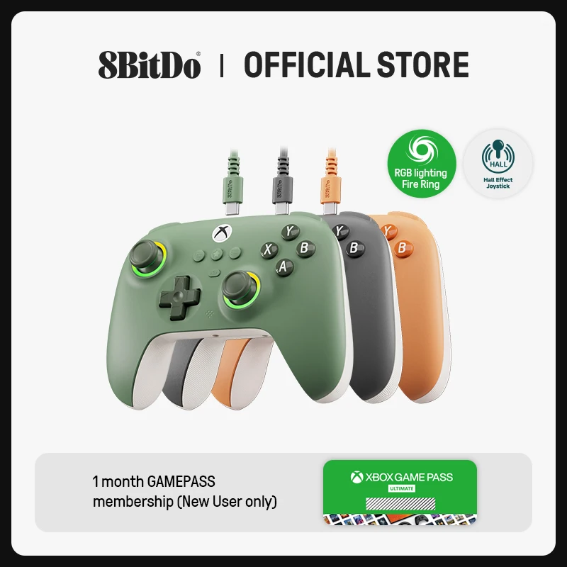 Pc Gaming Xbox Controller - 8BitDo Ultimate C คอนโทรลเลอร์เกมแบบมีสายสําหรับ Xbox, RGB