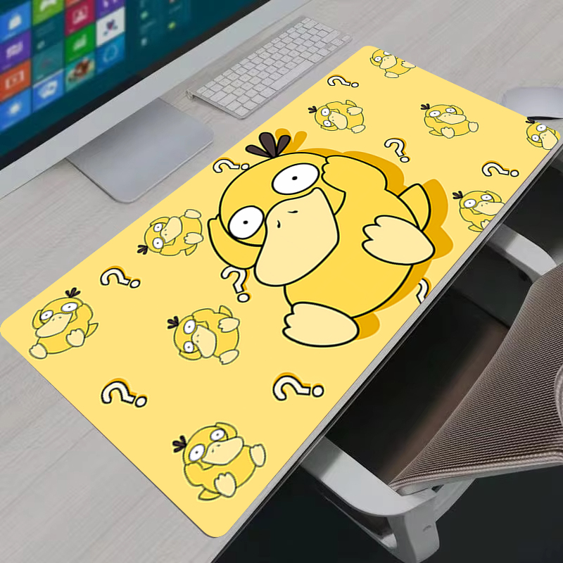 Pc Gaming Simulator - แผ่นรองเมาส์อะนิเมะ P-Pokemon Psyduck XXL แผ่นรองเมาส์สำหรับเล่นเกมขนาดใหญ่แผ่นรองโต๊ะยางกันลื่นแล็ปท็อปพีซีอุปกรณ์เสริมแผ่นรองคีย์บอร์ดเกมเมอร์