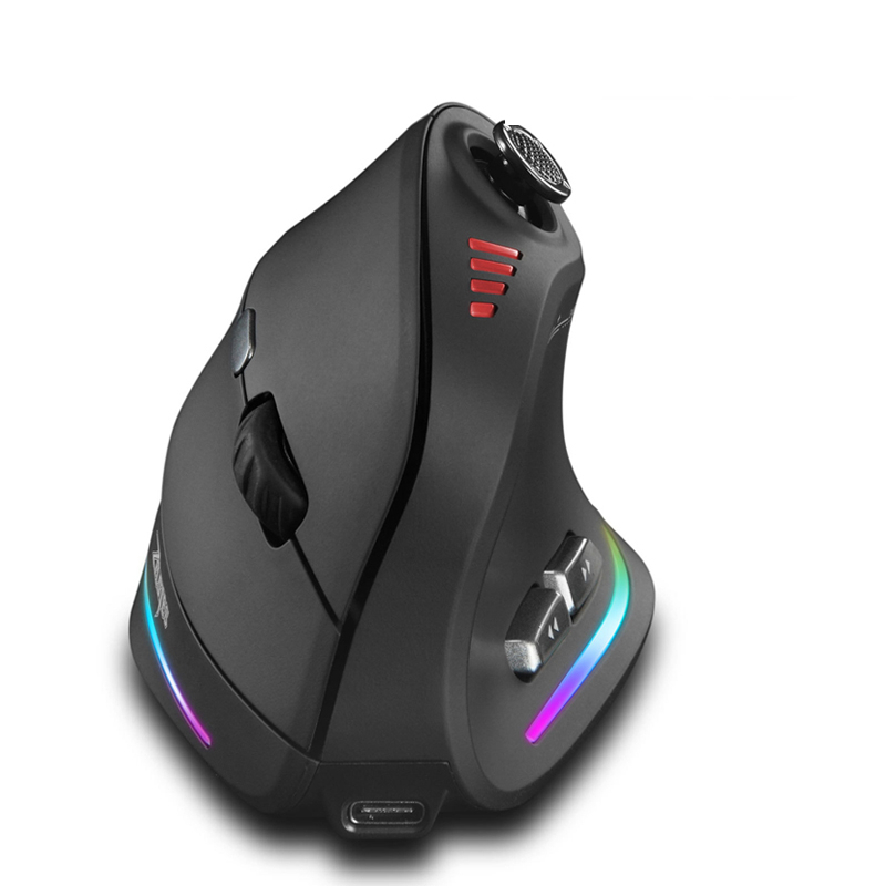 Pc Gaming Simulator - Jomaa RGB Backlit ไร้สายเมาส์แนวตั้งสําหรับ Gamer 24000DPI