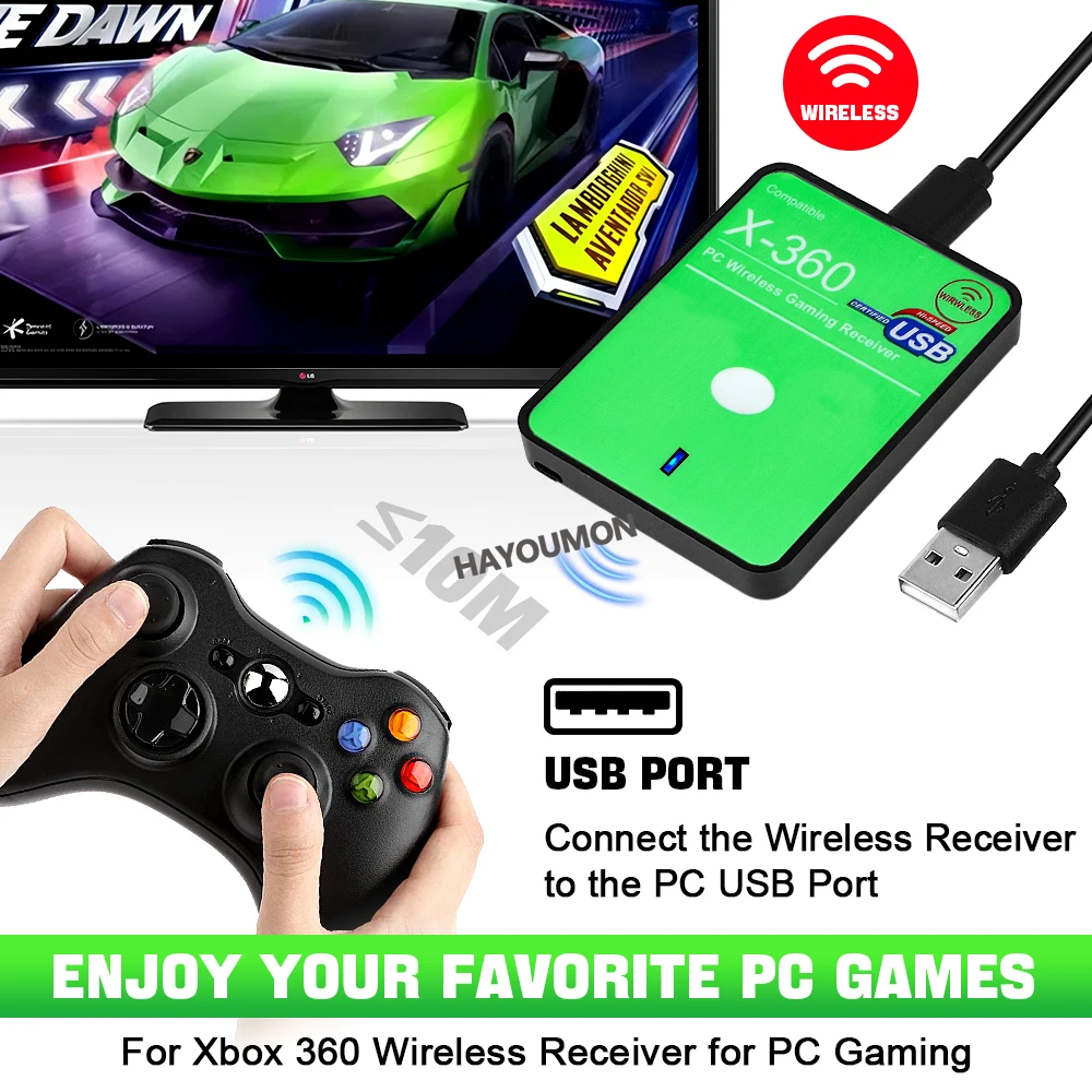 ตัวรับสัญญาณเกมไร้สาย USB คอนโ - Pc Gaming Windows 7 บทวิจารณ์และราคา