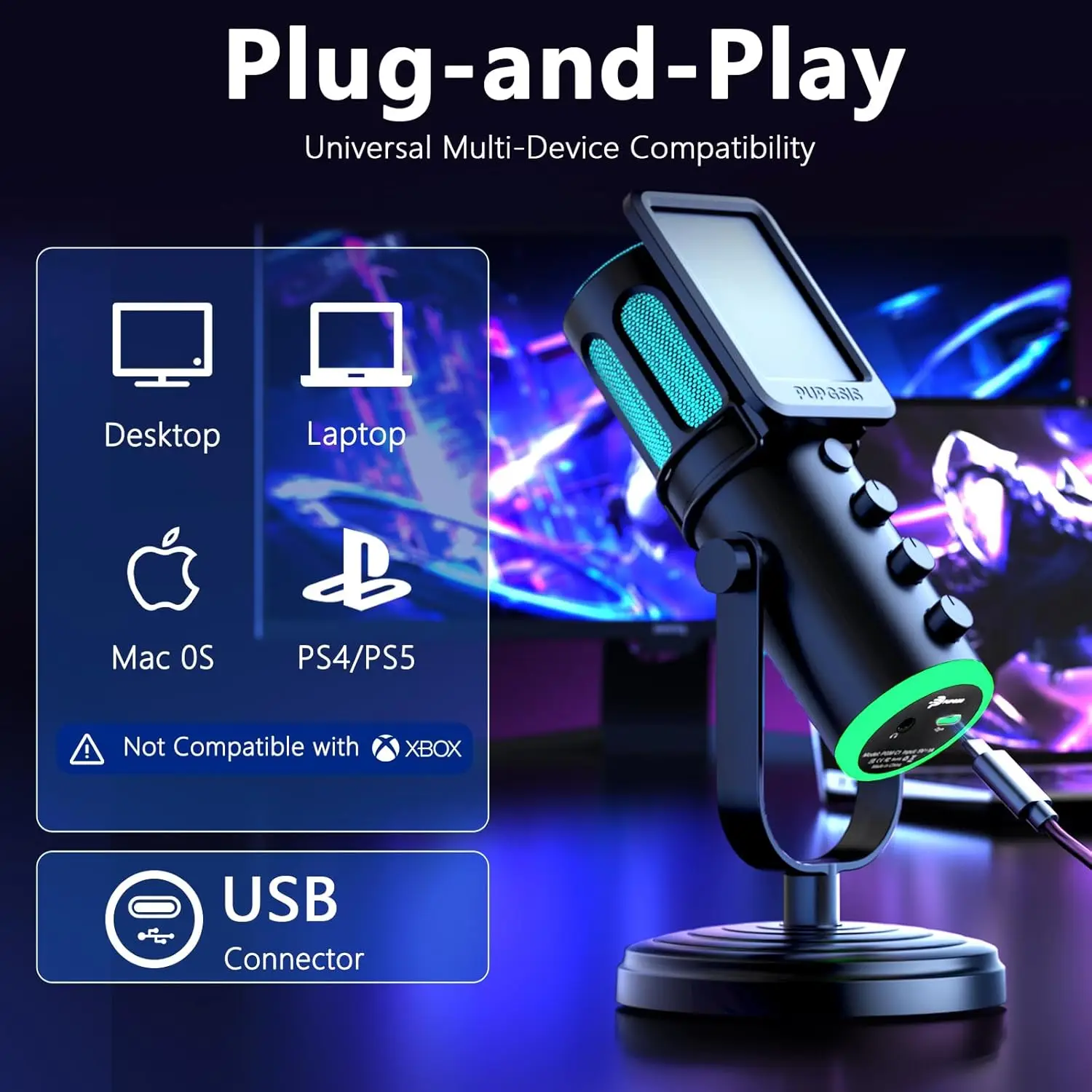 PUPGSIS USB PC ไมโครโฟน, ไมโคร - Pc Gaming Discord บทวิจารณ์และราคา