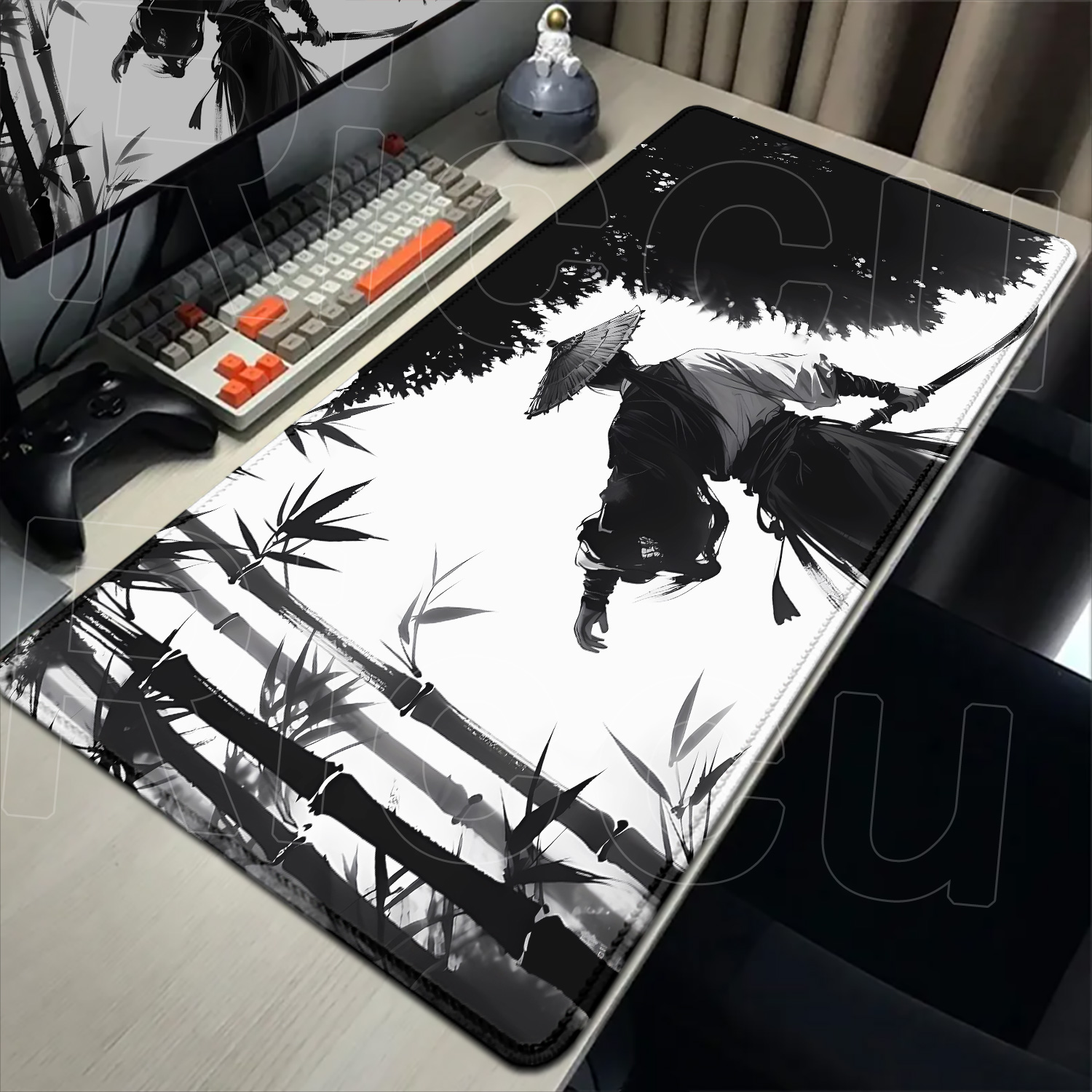 ซามูไร นักรบ แผ่นรองเมาส์ลายขา - Pc Gaming Drawing บทวิจารณ์และราคา