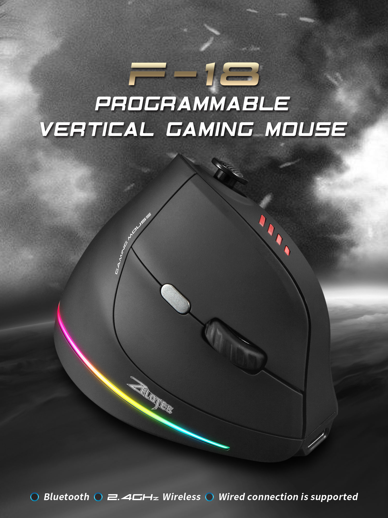 Jomaa RGB Backlit ไร้สายเมาส์แ - Pc Gaming Simulator บทวิจารณ์และราคา